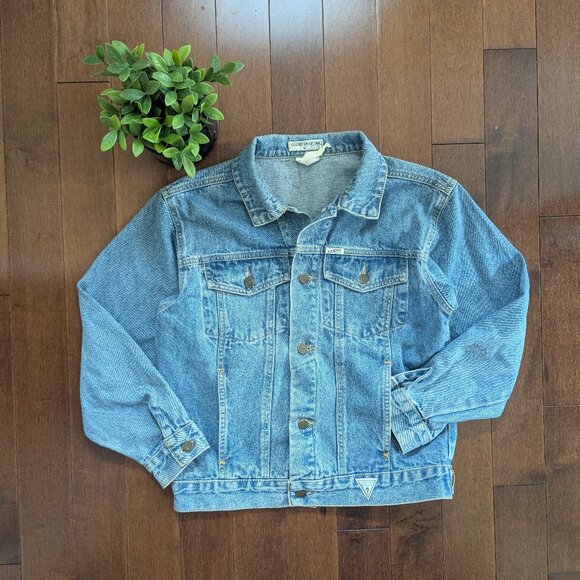 GUESS GEORGES MARCIANO VINTAGE 1980s DENIM JACKET - Picture 2 of 4